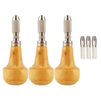 Mango De Grabador, Portabrocas De Joyero, Mangos De Madera, Tornillo De Banco, Taladro Manual, Grabado, Juego De 3, Portabrocas Tipo Grabador, Mandril, Boquilla De Bloqueo De Un Solo Extremo, Herramie