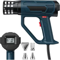 Separador Térmico De 2500 W Con Pantalla Digital Lcd, Pistola De Aire Caliente Con Temperatura Y Flujo De Aire Ajustables De 50 ℃ A 550 ℃, Pistola De Aire Caliente Con 4 Boquillas De Calentamiento, Re