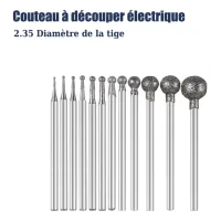 Juego De 12 Piezas De Cabezales De Esmeril Esféricos Para Tallado Eléctrico De Jade De 2,35 Pulgadas