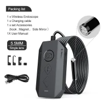 Endoscopio Wifi, Cámara De Inspección Endoscópica Con Lente, 6 Luces Led, Cable Flexible Semirrígido, Para Iphone, Samsung, Ios, Android Smartphone/tablet (5m)
