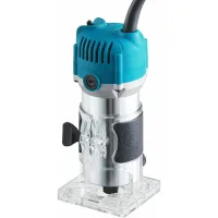 Fresadora Eléctrica Con Cable, Recortadora De Madera, 1500 W, Azul, Accionamiento De 1/4". Otras Herramientas Para Trabajar La Madera.