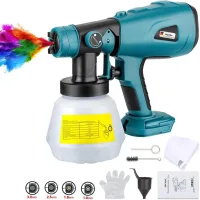 Pulverizador De Pintura Inalámbrico Makita De 18 V Compatible Con Batería De Litio Para Vallas, Terrazas, Paredes, Techos Y Muebles Del Hogar.