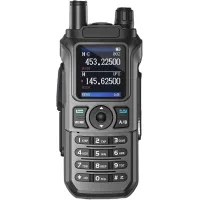 Walkie Talkie Inalámbrico, Copia De Frecuencia, Largo Alcance De 16 Km, Linterna Impermeable, Cargador Tipo C, Radioaficionado Uv 5r Con Sonido Nítido (gris)