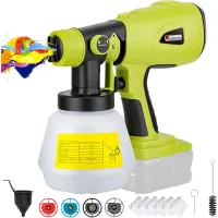 Pulverizador De Pintura Inalámbrico Para Batería De 18 V, Pulverizador De Pintura Hvlp Portátil Con Depósito De 1000 Ml, Pulverizador De Pintura Eléctrico Para Pintar Techos, Vallas, Armarios Y Parede
