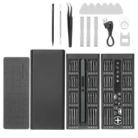 Destornillador De Precisión, Kit De Mini Destornillador Eléctrico Inalámbrico 66 En 1 Con Carga Usb Y Luz Led, Para Reparar Cámaras, Ps4, Portátiles, Teléfonos Y Otros Productos.