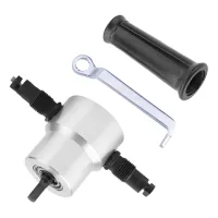 Cortadora Eléctrica De Chapa Metálica Con Doble Cabezal Para Taladro – Cortadora Portátil De 8 Mm – Corta Acero Inoxidable, Hierro, Aluminio Y Cobre – 463 G, Juego Completo