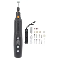 Miniherramienta Rotativa Inalámbrica (3,7 V) Con 5 Velocidades, 24 Accesorios, Batería De Iones De Litio 18650 (2000 Mah), Función De Carga Usb – Amoladora Eléctrica, Pulidora, Fresadora, Procesamient