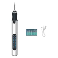Mini Máquina De Grabado Portátil A Batería, 3 Velocidades, Recargable Por Usb, Para Metal Y Madera, 120 Mm, Plata U Oro Rosa.