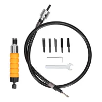 Juego De Cinceles Huecos Eléctricos Con Mango Flexible Y 5 Cinceles – Juego De Herramientas Para Tallar Madera Con Cable Flexible – Mango Antideslizante, 16 Cm De Longitud, Juego Completo