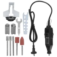Mini Amoladora Eléctrica De 130 W, Kit Multiusos Para Bricolaje (8000-30000 Rpm, Abs, 700 G) Para Tallar, Lijar, Pulir Y Taladrar.