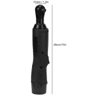 Llave De Carraca Eléctrica Inalámbrica De 12 V Con Ángulo De 90° Y Led, 3/8 De Pulgada, Batería De Litio, 0–280 Rpm, Para M4–m10, Juego Completo.