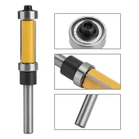 Fresa Para Router Diy: Fresa De Corte Al Ras Con Cojinete Superior/inferior, Diámetro De Corte De 12,7 Mm, Vástago De 1/4", 100% Aleación, Para Madera Dura, Fresa De Corte Al Ras, Modelo Tb.