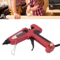 Pistola De Pegamento Termofusible Roja Ajustable De 60w/100w Con Punta De Cobre Para Proyectos Creativos De Bricolaje.