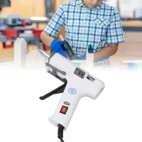 Pistola De Pegamento Caliente Ptc Mano De 40 W Con Calentamiento Rápido, Función Antigoteo Y 2 Barras De Abs De 7 Mm Para Manualidades.