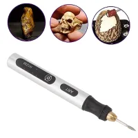 Engrasador Rotatorio Eléctrico Portátil, Usb 4.2v 300mah – Bolígrafo De Grabado Para Metal, Madera Y Piedra – Mini Herramienta Con 3 Ajustes De Velocidad, Aluminio Color Plata – Antideslizante