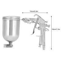 Pulverizador De Pintura Compacto Y Portátil De Aluminio (400 Ml) – Spray Mano – Para Reparaciones De Automóviles Y Muebles (19 X 15 Cm, 533 G) Con 2 Accesorios