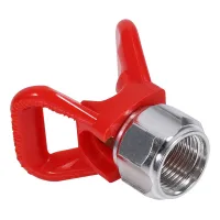 Protector Universal De Boquilla Para Pistolas De Pintura Sin Aire – Protector De Asiento Para Pistolas De Pintura – Metal Y Plástico Rojo – G7/8-14 – Para Wagner, Titian Y Otras Marcas.