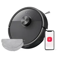 Roborock Q7 M5 Set Robot Aspirador Y Fregasuelos 2 En 1 De 10000 Pa, Robot Vacuum Con Doble Sistema Antienredos, Navegación Precisense Lidar, Controlado Por App Y Comando Por Voz, Negro
