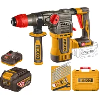 Ingco Martillo Rotativo Inalámbrico 42v 28mm Crhli422882e + 2 Baterías 2,5 Ah + Cargador
