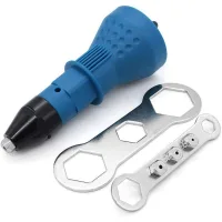 Remachadora Inalámbrica (azul), Kit De Herramientas Para Taladro Remachador Eléctrico, Adaptador De Remachado, Accesorios Para Herramientas Eléctricas Manuales, Para Destornilladores De 2,4, 3,2, 4,0