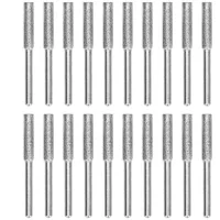 Juego De 20 Piezas De Afiladores De Motosierras, Fresas, Cabezales De Fresado Y Herramientas De Afilado Rotativas (4 Mm - Plateado)