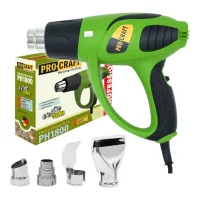 Pistola De Aire Caliente Procraft Ph1800, 1800 Vatios, 400 - 600 °c + 4 Boquillas
