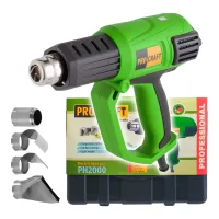 Pistola De Aire Caliente Procraft Ph2000, 2000 Vatios, 50 - 600 °c + 4 Boquillas + Maletín