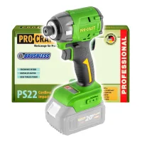 Atornillador De Impacto A Batería Procraft Ps22bb 20 V 230 Nm 1/4" Sin Escobillas Solo - Sin Batería, Sin Cargador