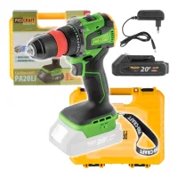 Taladro Atornillador A Batería Procraft Pa20lidfr 20 V 50 Nm Sin Escobillas + 1 Batería De 2,0 Ah + Cargador + Maletín