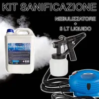 Trade Shop - Kit De Saneamiento De Nebulizador De Pulverizador + Solución Líquida 5lt -