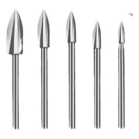Juego De Brocas Para Tallar Madera Para Herramientas Rotativas, 5 Piezas De Brocas Para Tallar Madera Con Vástago De 1/8 De Pulgada Para Bricolaje, Carpintería, Grabado, Tallado, Perforación Y Lijado.