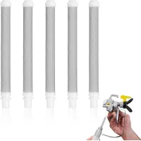 Filtros Para Pistolas Pulverizadoras De Pintura Sin Aire Wagner, 5 Unidades, Elementos Filtrantes De Acero Inoxidable De Malla 60 Para Pistolas Pulverizadoras Sin Aire, Resistentes A La Corrosión, Tip