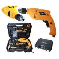 Trade Shop - Trapano A Percussione 600w Con Valigia 101 Accessori Mandrino 13mm 0-2700min Rpm -