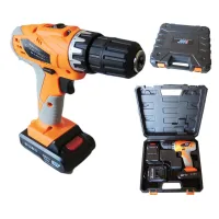 Trade Shop - Trapano Avvitatore Con Doppia Batteria Al Litio 25v 1.3ah Con Valigia 6221s -