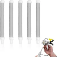 Filtros Para Pistolas Pulverizadoras De Pintura Sin Aire, 5 Unidades, Malla 60, Elementos Filtrantes De Acero Inoxidable Para Pistolas Pulverizadoras Sin Aire, Resistentes A La Corrosión, Tipo Pulsado