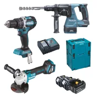Makita - Juego De Herramientas Eléctricas Batería Recargable Dlx3119tj De 18 V Y 5 Ah