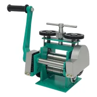 Máquina Laminadora Para Joyería De 4,7 Pulgadas (120 Mm) Laminadora Manual Combinada Relación De Transmisión 1:6 Prensa Laminadoras Para La Fabricación De Joyería Hilo Cuadrado Motivo Semicircular