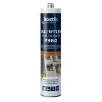 Fplus Masilla Poliuretano Bostik 300ml Negra , Seal ‘n' Flex P360 Multiusos Es Un Adhesivo Y Sellador Elástico, Monocomponente A Base De Poliuretano Indicado Para Juntas Con Movimi