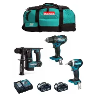 Makita - Kit 18v Msb3p2 (dhr171 + Ddf482 + Dtd154 + 2 X 5,0 Ah + Dc18rc + Trolley)
