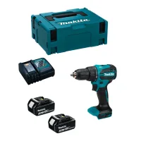 Taladro Percutor Makita Dhp490rfj (2 X 3,0 Ah + Dc18rc + Makpac 2)