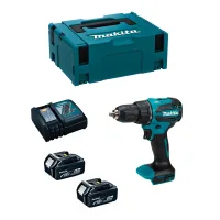 Taladro Percutor Makita Dhp490rtj (2 X 5,0 Ah + Dc18rc + Makpac 2)