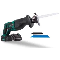 Vonroc - Sierra De Sable Vpower 20v – Incl. Batería 2.0ah, Cargador Rápido, Hojas De Sierra Y Bolsa De Almacenamiento