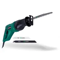 Vonroc - Sierra De Sable - 900w - Mango Giratorio - Bolsa De Almacenamiento Y 3 Hojas De Sierra Para Madera Y Metal