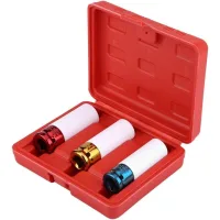 Juego De Llaves De Impacto Para Ruedas, 3 Llaves De Impacto Para Llantas De Aluminio, 17, 19, 21 Mm Para Taller Mecánico.