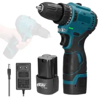 Taladro Atornillador Inalámbrico, Accesorios. Taladro Inalámbrico De 16,8 V Con Luz Led, 2 Baterías De 1300 Mah, 2 Velocidades.