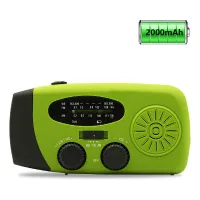 Bebusingoto Radio Meteorológica Solar De Emergencia, Kit Antisísmico, Con Manivela, Autoalimentada, Am/fm/wb, Radio De Supervivencia Con Manivela, Linterna Led, Batería Externa De 2000 Mah Para Iphon