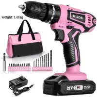 Taladro Atornillador De Impacto Con Batería De Litio De 21 V Para Aficionados Al Bricolaje, 2 Velocidades.