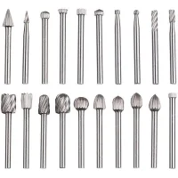 Juego De 20 Limas Rotativas, Juego De Limas De Carburo, Cabezales De Lima Rotativa Hss, Herramienta Rotativa Dremel, Herramienta Rotativa Con Vástago De 1/8 De Pulgada (3 Mm) Para Amoladoras De Troque