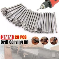Juego De 20 Fresas De Carburo De Doble Corte, Vástago De 3 Mm, Brocas De Rodillo, Accesorios Para Dremel, Fordom, Flexwelle, Para Tallado De Madera, Metalurgia Y Grabado.