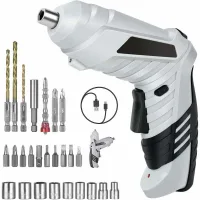 Taladro/atornillador Inalámbrico (3,6 V, 1,3 Ah), Par De Apriete De 3,6 Nm, 26 Accesorios, Luz Led Integrada, Función De Carga Rápida Usb – 1300 Mah